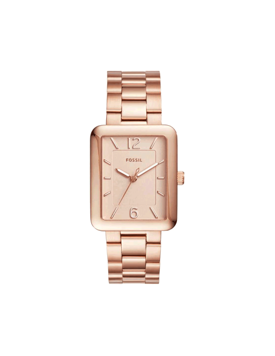 Fossil Rose Gold Square Watch ES4156 (Rose Gold) Fossil Atwater ES4156 Women Stainless Steel Analog Dial  main image 2