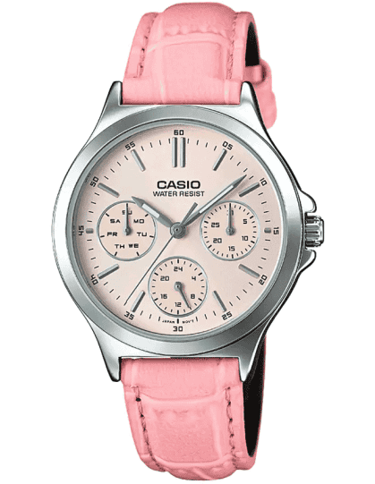 Casio ladies sales watch leather strap