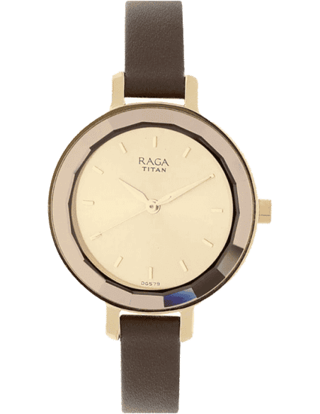 Titan raga watches with leather belt sale