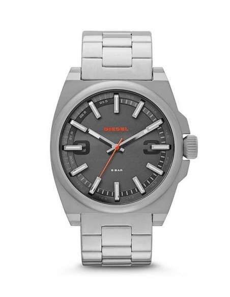 Diesel DZ1614 Men's Franchise Grey Dial Silicone Strap Watch