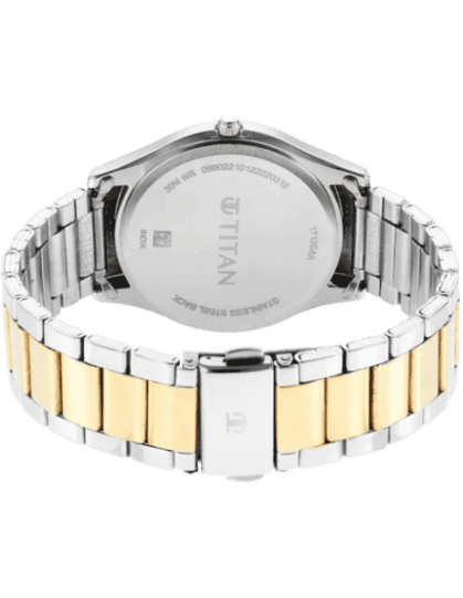 Titan watch stainless steel best sale back