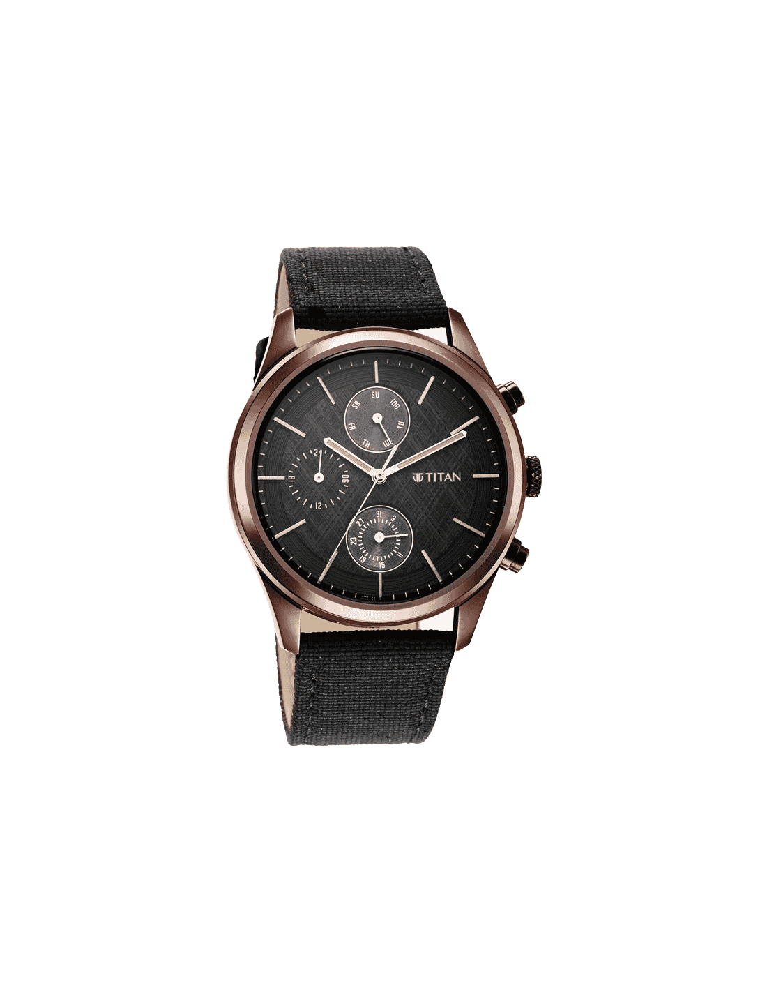 Fenmore midsize multifunction navy leather watch online