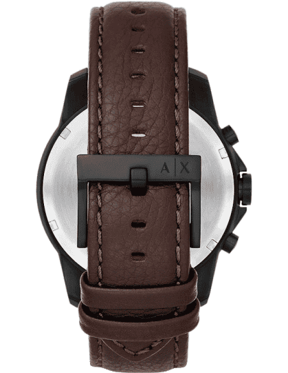 Armani exchange discount brown leather watch