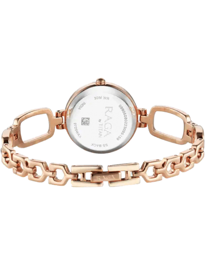 Buy Online Titan Raga Brown Dial Analog Metal Strap watch for Women -  nr2455ym02 | Titan