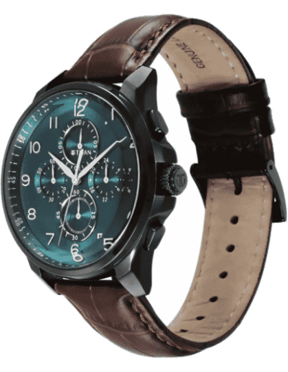 Titan chronograph leather watch store