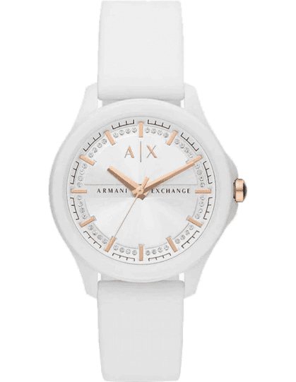 Armani exchange outlet white watch