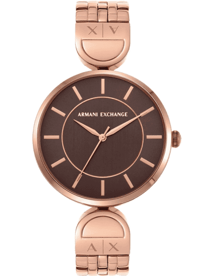 Armani exchange rose 2025 gold watch