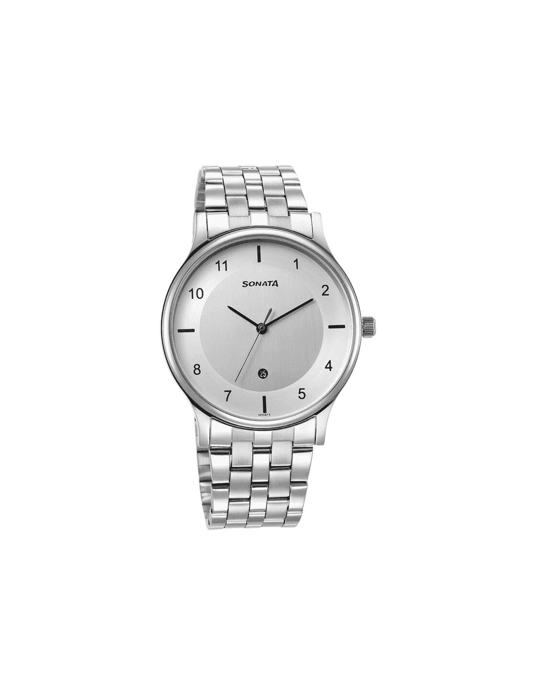 Sonata Analog Navette White Dial