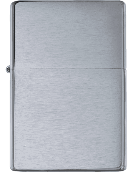 WPL Vintage Brushed Chrome Lighter Without Slashes - 230.25-000387