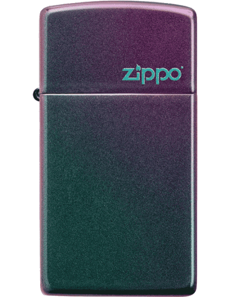 Zippo Slim Iridescent Zippo Logo Pocket Lighter - 49267ZL-087583