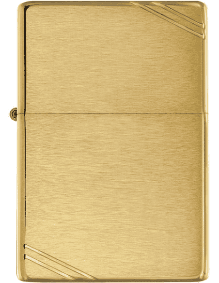 WPL Replica Vintage with Slashes Brushed Brass Lighter - 240-000158