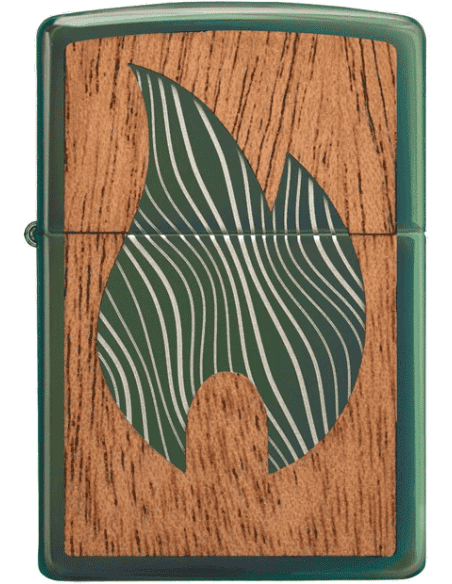 WPL Brass Lighter High Polish Green - Mahogany Emblem/Laser Engrave - 49057-075949