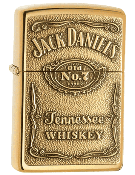 WPL  Jack Daniel's High Polish Brass Lighter - 254BJD.428-074