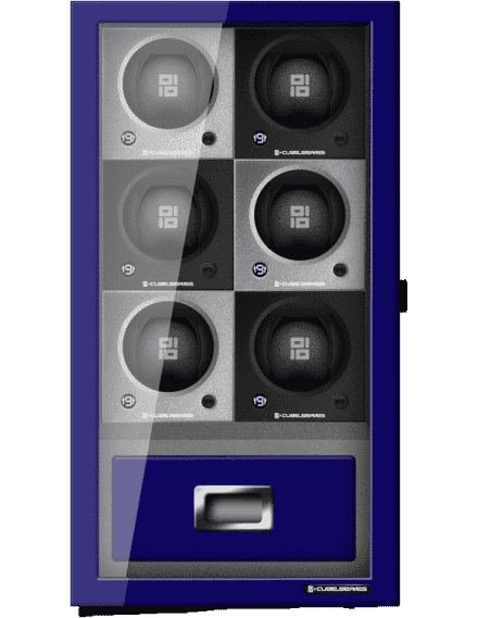 8-slot shell drawer blue