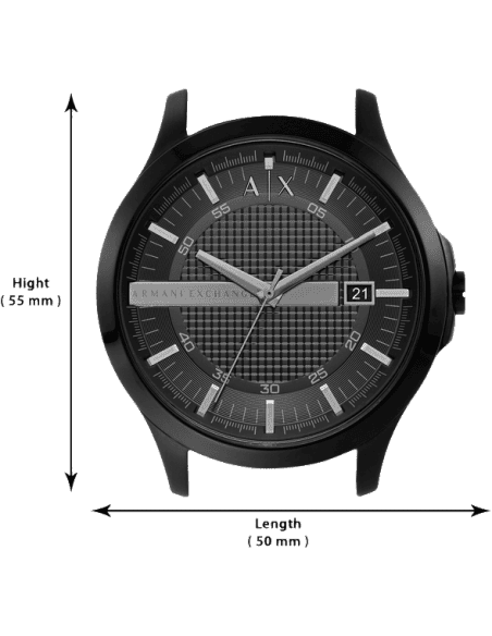 Armani exchange gents smart black steel bracelet shop watch