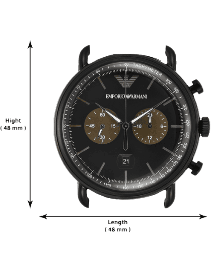 emporio armani ar11142 mens black chronograph watch