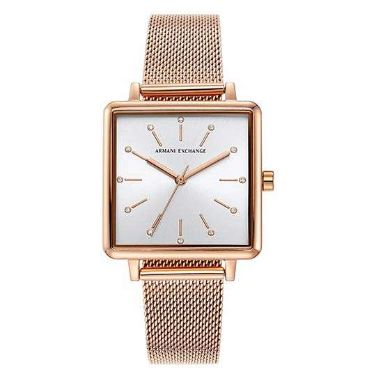 Armani Exchange Lola Square Silver Watch For Women Watch