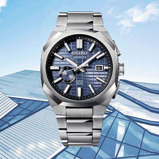The Seiko Astron Solar Watch features a titanium case and bracelet with a scratch-resistant super-hard coating.  Thanks to titanium's lightweight nature and the case's low center of gravity, the watches sit comfortably on the wrist.