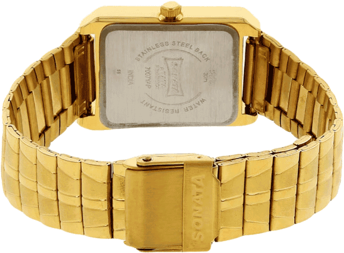 Sonata gold plated watches price list clearance