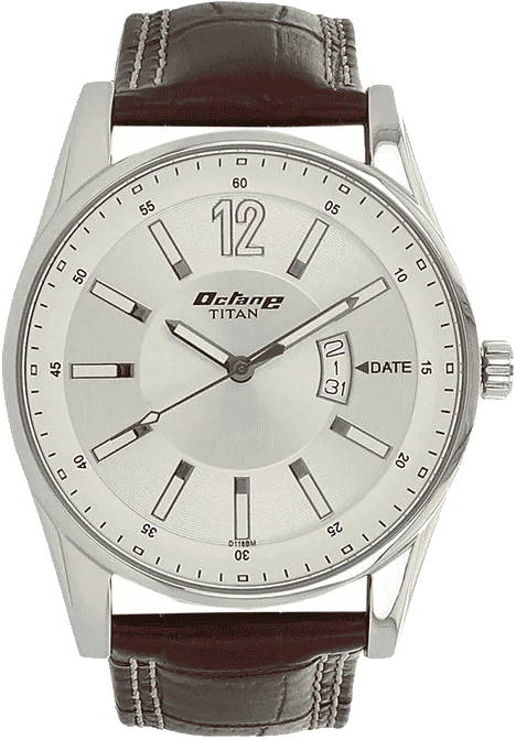 Titan 9322sl03 leather analog men's watch top