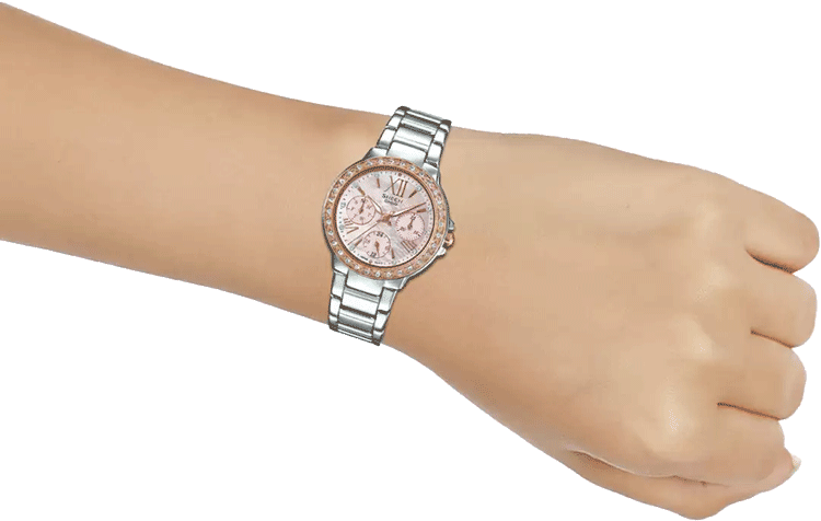 sena　レディース　GB S Sonata Women of Steel Blue Dial Leather Strap Analog Watch for