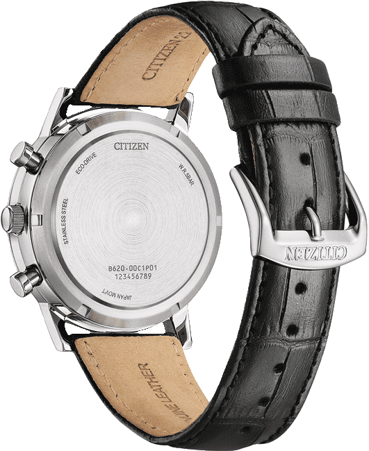 Citizen Orologio Eco-Drive CA4630-02A - Cronografo Uomo In Acciaio E Pelle