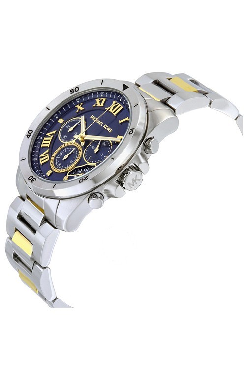 Michael Kors Brecken Chronograph Blue Dial Men